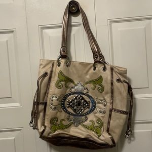 Embellished shoulder bag